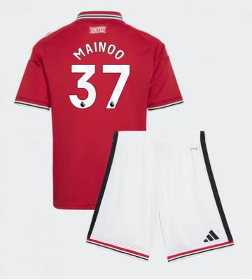 Manchester United Kobbie Mainoo #37 Hjemmebanetrøje Børn 2026-27 Kortærmet (+ Korte bukser)